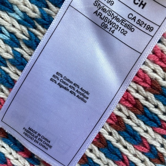 Roxy Boho Knit Cream Sweater with Multicolor Fringe - Picture 10 of 10